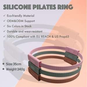 Custom Silicone <strong>Pilates</strong> Set With Non Slip Yoga Mat Soft Dumbbells Flexible Power Ring &amp; Sturdy Barbell Rod Home Gym Accessories - Product Image 2