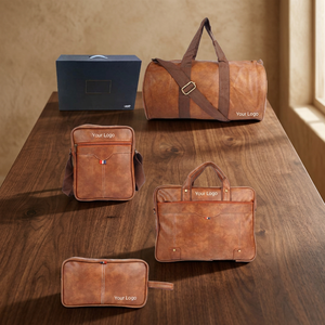 Liviya Leather Combo Gift Set with Custom Logo-Corporate Business Gift Set Embossed Model 156 Multifunction - Product Image 5