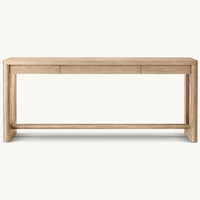 Tables consoles modernes en chêne massif européennes pour salle à manger, villa, école et salon - Meubles de maison