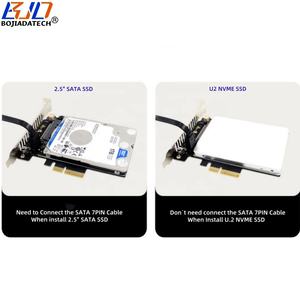 Werksverkauf PCI-E 4.0 4X an U.2 SFF-8639 Anschluss adapter karte mit SATA 3.0 7PIN Kabel für U2 NVME SSD/2,5 "SATA SSD - Product Image 4