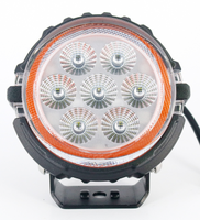 Projecteur de travail LED 35W, rond de 4,16 pouces, faisceau spot blanc ambre, IP67, 10-30V DC, 2853lm, pour camion, SUV, tout-terrain, conduite, 12V 24V, jaune