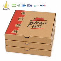 Boîtes à pizza en carton ondulé Xiangyu Kraft, emballages alimentaires personnalisés imprimés pour pizzeria, livraison à emporter, restaurant, portable