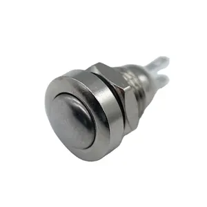 8/10/12mm Push Micro Button Switches IP67 Stainless Steel Metal Push Button Switch