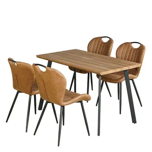 Mobili per la casa moderni tavolo da pranzo e sedia in legno Set tavolo da pranzo in marmo Set tavolo da cucina in legno Juego De Comedor grado superiore
