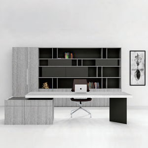 Văn phòng điều hành bộ đồ nội thất lớn MDF bàn gỗ đặt mod cho ông chủ/CEO gỗ escritorios bàn điều hành de oficina - Product Image 1