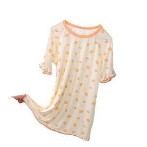 Pijamas de Verano para Niños, Estilo Nuevo, Bata de Casa de Seda con Encaje, Manga Corta, Ropa Interior para Aire Acondicionado, Absorbente de Humedad - Product Image 5