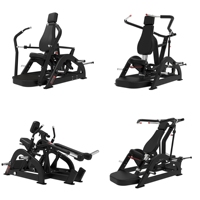 Machine à ramer commerciale à charge libre pour salle de sport, équipement de musculation assis avec bras et dispositifs de sécurité pour l'entraînement du dos