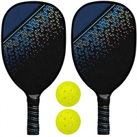 Ensemble de raquettes de pickleball (2) raquettes en bois + (40) balles X-40 forme standard 40 trous 2 joueurs USAPA