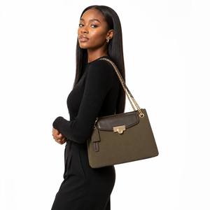 Lot de stock à prix réduit, <span class=keywords><strong>surplus</strong></span> de stock, sacs en cuir PU vert olive pour femmes, sac à bandoulière en cuir PU pour dames - Product Image 2