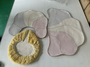 Conjunto de alfombrilla de baño con forma de jacquard de microfibra, estera antideslizante para inodoro, 3 uds. - Product Image 3