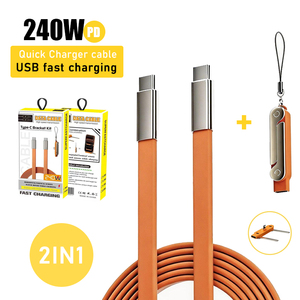 ใหม่240W <span class=keywords><strong>Type</strong></span> <span class=keywords><strong>C</strong></span> <span class=keywords><strong>สาย</strong></span> USB <span class=keywords><strong>C</strong></span> อะแดปเตอร์กับ PD <span class=keywords><strong>ชาร์จ</strong></span>เร็ว<span class=keywords><strong>2</strong></span> <span class=keywords><strong>in</strong></span> <span class=keywords><strong>1</strong></span>ที่มองไม่เห็นผู้ถือสำหรับชาร์จโทรศัพท์ Xiaomi Huawei - Product Image 1