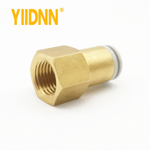 SMC 형 공기 파이프 피팅 KQ2F 4 6 8 10 12 호스 튜브 1/8 "3/8 1/2 BSP 1/4 암나사 황동 공압 커넥터 빠른 피팅 - Product Image 1