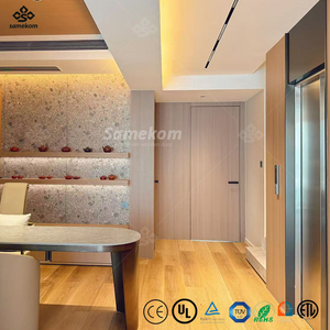 Puerta oculta interior de madera de aluminio Puerta sellada doble Umbral ajustable Puerta oculta - Product Image 3