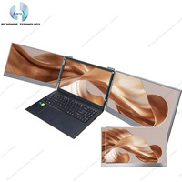 Moniteur portable professionnel 15,6 pouces IPS à double écran, réglable, vertical, double extension, Type-C, haut-parleurs intégrés, pour commandes en gros