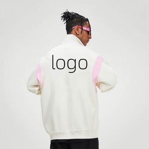 Custom OEM Screen Print Plain <b>Oversize</b> Casual Cotton Fleece Hemp <b>Men</b> Spandex Pullover Solid Color Sweatshirt <b>Cardigan</b> - Product Image 6