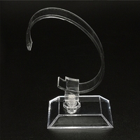 Vente en gros présentoir de montre moderne en acrylique support de support en C transparent pour accessoires de bracelet et exposition de support de stockage