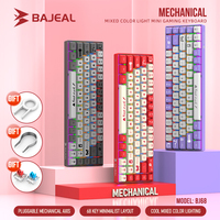 Teclado Mecánico con Cable BAJEAL BJ68 Verde de 68 Teclas para Juegos, Portátil, con Retroiluminación RGB, Diseño Compacto al 60%, para Computadoras Portátiles con Windows