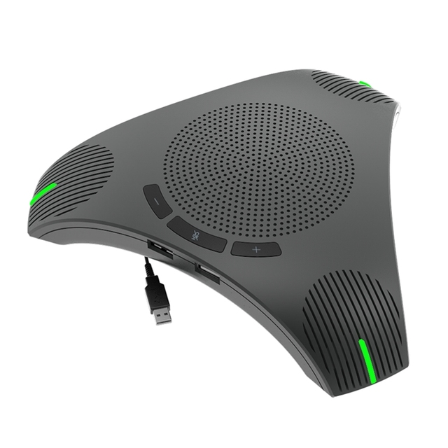 USB Speakerphone Conference Microphone Omnidirectional Computer Mic 360 Degrees Voice Pickup Mike with Mute Key