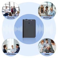 Enregistreur vocal numérique professionnel de 64 Go avec dictaphone sonore AI pour la lecture audio prend en charge le format MP3 et REC