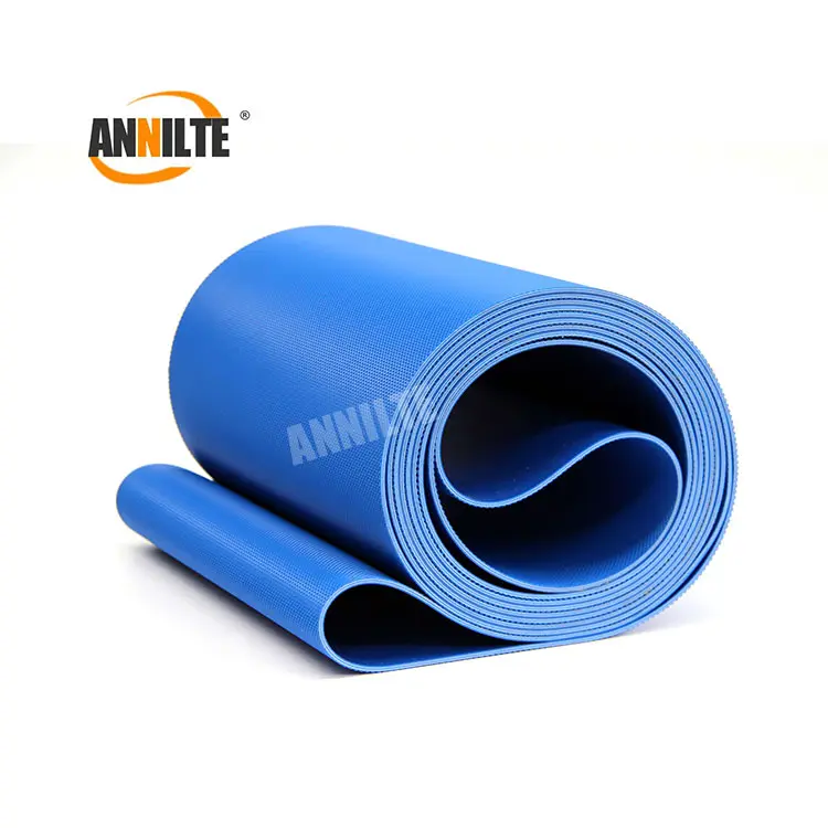 Annilte bề mặt mô hình kim cương màu xanh cấp thực phẩm PU PVC Băng tải vành đai