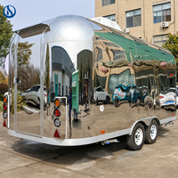 Remorque de restauration mobile Honlu personnalisée avec équipement de cuisine en acier inoxydable pour hot-dogs et glaces en extérieur