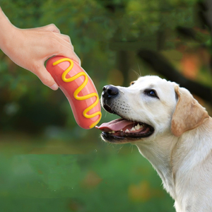 Köpekler çiğnemek köpek dişleri temizleme için sosis rulo şekli dayanıklı gıcırtılı oyuncak tedavi - Product Image 2