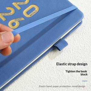 2026 High Quality Spiral Bound High-End Kraft Paper Hardcover Notebook English Strap Calendar Daily Plan Efficiency Manual - Product Image 3