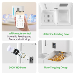 Distributeur automatique de nourriture <span class=keywords><strong>pour</strong></span> animaux de compagnie portable 2 en 1, distributeur de nourriture 5L + distributeur d'eau 4L, caméra HD, distributeur de nourriture intelligent <span class=keywords><strong>pour</strong></span> animaux de compagnie, application de contrôle à distance <span class=keywords><strong>pour</strong></span> chats et chiens - Product Image 3