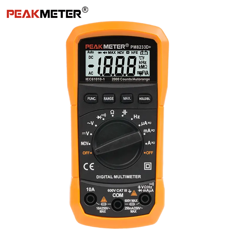 Multimeter PM8233D+ NCV DC AC current voltage measurement auto   manual Range meter digital multimeter