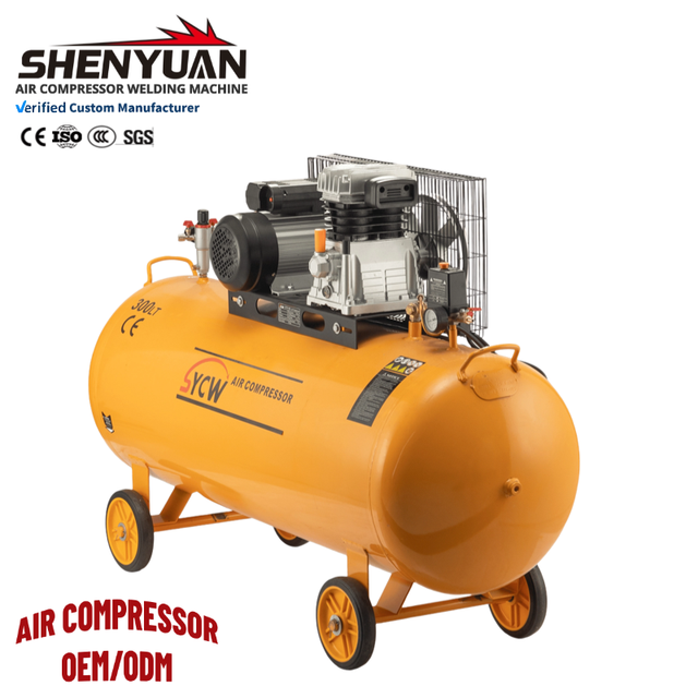 3HP 220V Belt Driven Air Compressor 200L Portable with Wheels Compressor for Auto Maintenance Painting Inflation Industrial Use