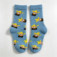 Chaussettes personnalisables de haute qualité avec logo, motifs colorés et amusants, chaussettes en coton pour tous les jours