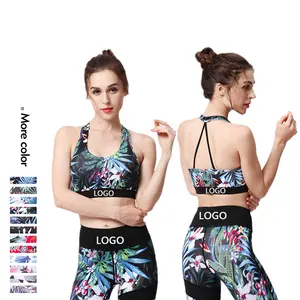 Xsunwing Bra Olahraga Yoga Wanita, BH Kain Cetak 3d LOGO Kustom, S-XL Berbantalan, Pakaian Gym Lari Atas