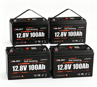 Batterie LiFePO4 auto-chauffante Enlzh 12,8 V 100 Ah, pack de batteries lithium rechargeables 25,6 V, prise en charge OEM ODM