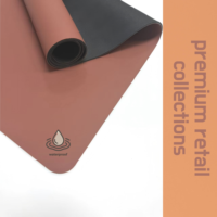 Tapis de yoga de luxe en caoutchouc naturel PU 5 mm, antidérapant, surface anti-taches, anti-odeur, pour la vente au détail haut de gamme