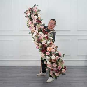 Guirlande de fleurs roses en gros de haute qualité pour centre de table, chemin de table et entrée de mariage - Product Image 1