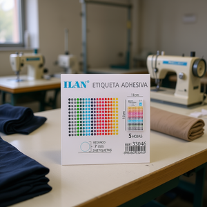 Etichette Adesive Rotonde ILAN 7mm, 216 Etichette per Foglio, 5 Fogli, Adesivi Colorati a Punti per Etichette di Abbigliamento - Product Image 3
