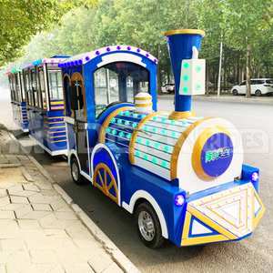 Tren de carro completamente cerrado personalizado Paseos en tren turístico eléctrico comercial para niños - Product Image 2
