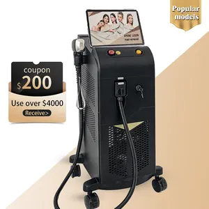 CE Approved 1200w / 1800W Permanent Laser Hair Removal Machine 3 wavelength ice diode Speed 755nm 808nm 1064nm Diode Laser