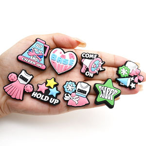 Prodotti all'ingrosso In massa su misura cheerleader allegria su <span class=keywords><strong>scarpe</strong></span> Charm accessori per <span class=keywords><strong>scarpe</strong></span> di lusso Designer Charm Pvc Charm per <span class=keywords><strong>scarpe</strong></span> - Product Image 2