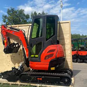 EPA motore piccola scavatrice spedizione gratuita 1.5 Ton cingolato Mini escavatore Kubota con cabina - Product Image 2
