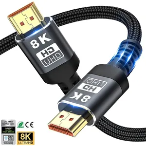 Cable HDMI HD 8K 60hz 4K 120Hz 2,1 chapado en oro a HMDI Cabl Movil a TV, Cable de vídeo HDMI Kabel 3D cevo 1M 2M 3M 5M Cabo 21