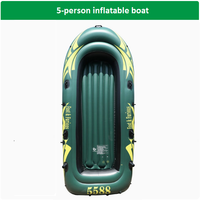 Bateau pneumatique en caoutchouc épaissi résistant à l'usure, bateau de pêche gonflable pour 2/3/4/5/6 personnes