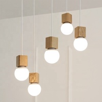 Plafonnier led suspendu en bois au design nordique moderne, éclairage d'intérieur, luminaire décoratif de plafond, idéal pour un salon