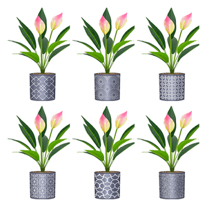 Planta Artificial YICAI, Bonsái de Imitación con Patrón de Cemento, con Maceta de Plástico, <span class=keywords><strong>Macetas</strong></span> de Planta Artificial - Product Image 6