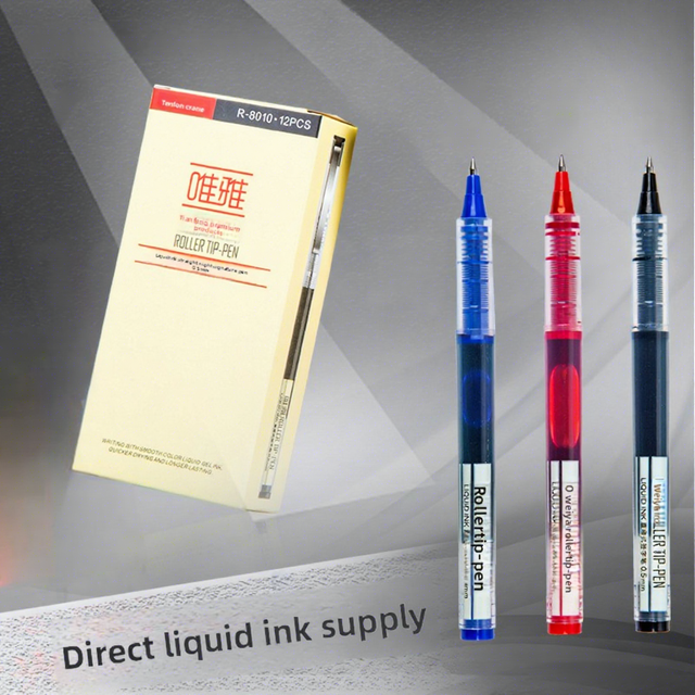 0.5mm Liquid Ink Rollerball Pen, Fine Point Water-based Gel Pen for Office, School, Meetings & Exams