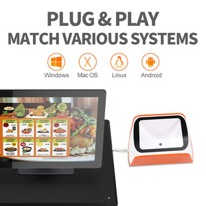 Escáner de Código de Barras de Escritorio USB con Cable YJ-5012 1D 2D, Lector de Códigos QR, Pantalla de 640x480, Naranja, para Punto de Venta, PC, Supermercados, Librerías, Centros Comerciales - Product Image 4