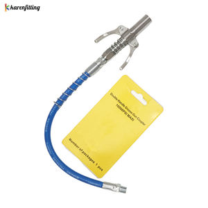 Acoplador de pistola de engrase de 10000 PSI NPTI/8, punta de liberación rápida para bomba de engrase/aceite, manguera flexible de resorte de 12 pulgadas, juego de herramientas de punta de jeringa para lubricante - Product Image 6