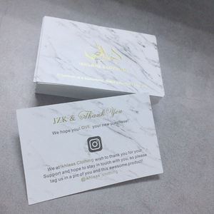 การ์ดขอบคุณพิมพ์ลายตามสั่งขายส่ง กระดาษรักษ์โลก การ์ดอวยพรสำหรับธุรกิจขนาดเล็ก การ์ดขอบคุณแบบกำหนดเอง - Product Image 5