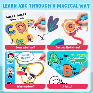 Joycat หนังสือน้ำวาดรูปการ์ตูนสีสันสดใสหนังสือวาดเส้นขยุกขยิกพร้อมปากกาวิเศษ - Product Image 3