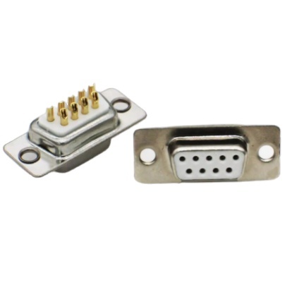 DB9 Male Connector DB9 Female Connector 9-Pin Solder Wire Connector RS232/485 Serial Port Plug 2-Row 9-Pin Connector